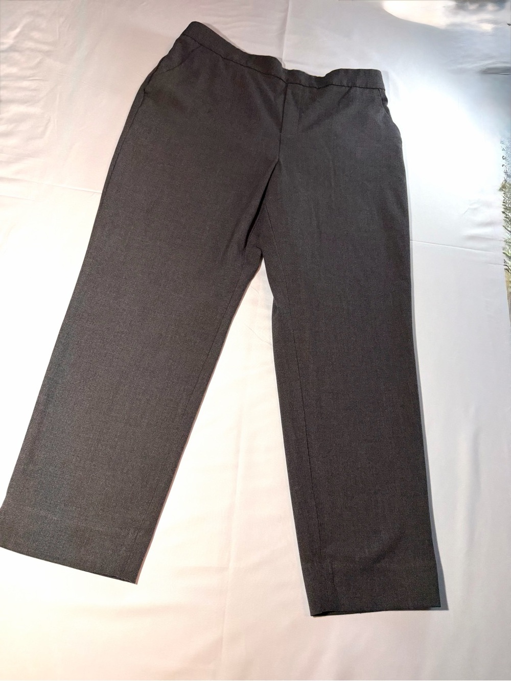 Banana Republic Women's Straight Leg Pants in Charcoal Gray